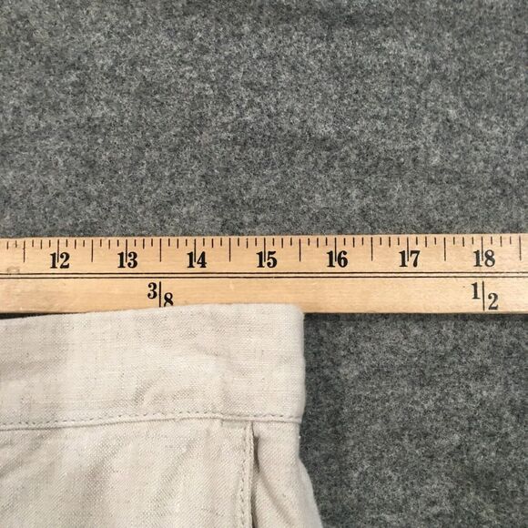 Old Navy Men 30x30 Pants Cream Chino Tapere Button Fly 100% Linen Coastal Preppy - Picture 14 of 16